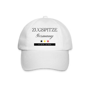 Zugspitze Deutschland Souvenir – Reise - Baseballkappe - Weiß/Weiß - Vorne
