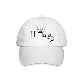  Lustiger Tee, Geschenkidee für Lehrer, Teebeutel, - Baseballkappe - Weiß/Weiß - Vorne