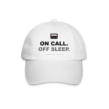 On Call. Off Sleep. - Baseballkappe - Weiß/Weiß - Vorne