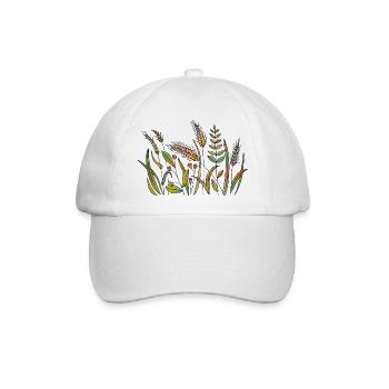 Gras - Baseballkappe - Weiß/Weiß - Vorne