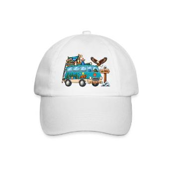 Alaska Camper Wohnmobil - Baseballkappe - Weiß/Weiß - Vorne