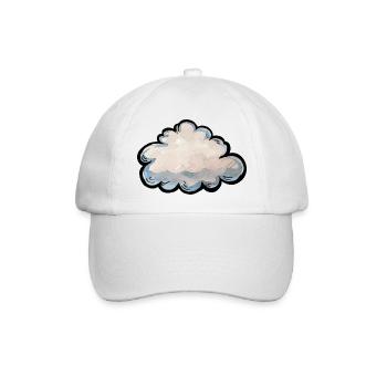 Pastel Cloud Aquarellgrafik - Baseballkappe - Weiß/Weiß - Vorne