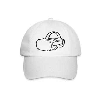 VR Brille Headset Grafik - Baseballkappe - Weiß/Weiß - Vorne