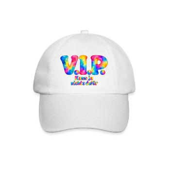 V.I.P. – Kann ja nichts dafür – Aquarell Humor - Baseballkappe - Weiß/Weiß - Vorne