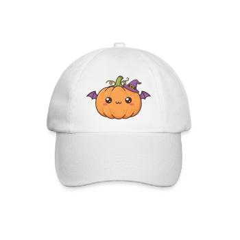 Halloween Kürbis - Baseballkappe - Weiß/Weiß - Vorne