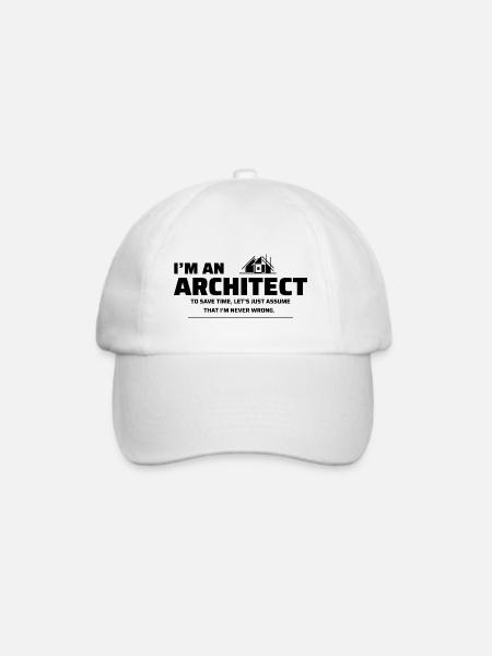 Architekt Architektur Student Lustig - Baseballkappe - Weiß/Weiß