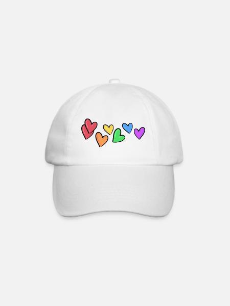 LGBT regenbogen love pride - Baseballkappe - Weiß/Weiß
