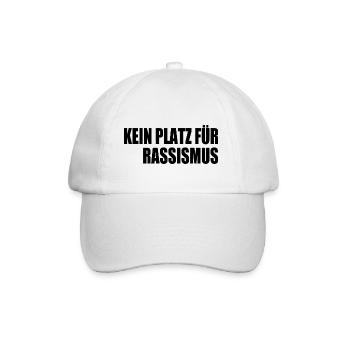 kein platz für rassismus - Baseballkappe - Weiß/Weiß - Vorne