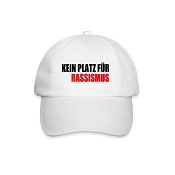 kein platz für rassismus - Baseballkappe - Weiß/Weiß - Vorne