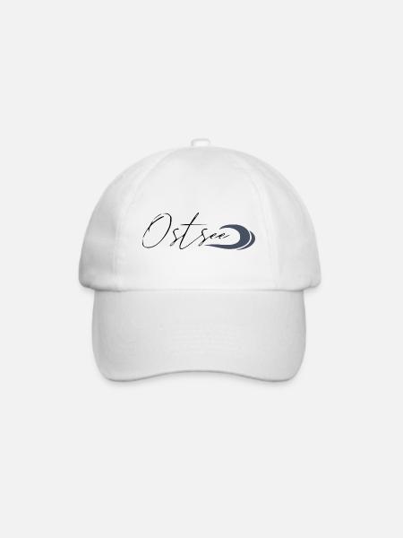 Ostsee Wellen - Baseballkappe - Weiß/Weiß