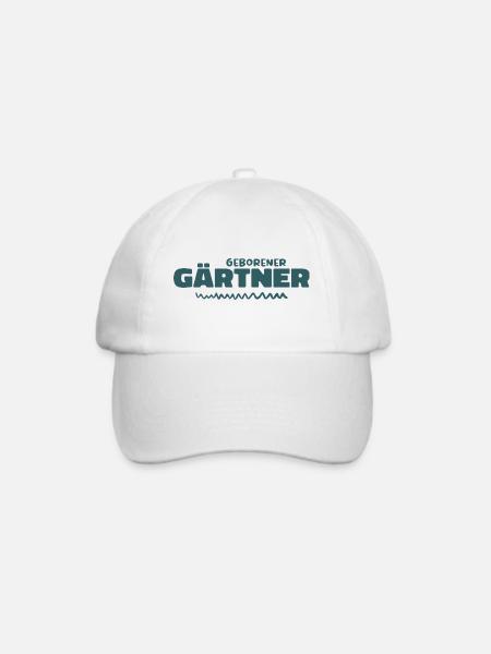 Geborener gärtner - Baseballkappe - Weiß/Weiß