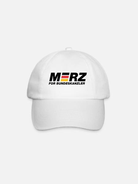 Merz for Bundeskanzler - Kanzler - Kanzlerkandidat - Baseballkappe - Weiß/Weiß