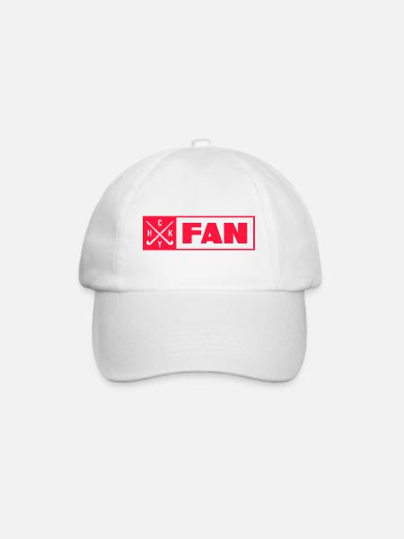 Hockey Feldhockey Hockey-Fan - Baseballkappe - Weiß/Weiß