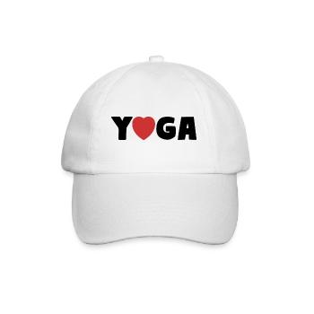 YOGA Herz Asana Liebe - Baseballkappe - Weiß/Weiß - Vorne