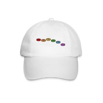Krankenschwester Nurse bunte Pille Nachtschwester - Baseballkappe - Weiß/Weiß - Vorne