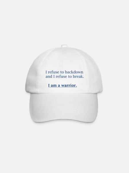 I Am A Warrior - Baseballkappe - Weiß/Weiß