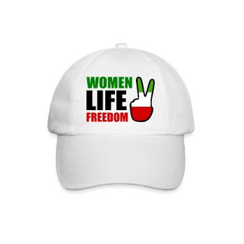 Women life freedom iran - Baseballkappe - Weiß/Weiß - Vorne