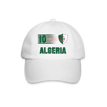 Algerien Fußball Mannschaft - Baseballkappe - Weiß/Weiß - Vorne