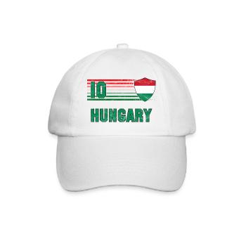 Ungarn Fußball Mannschaft - Baseballkappe - Weiß/Weiß - Vorne