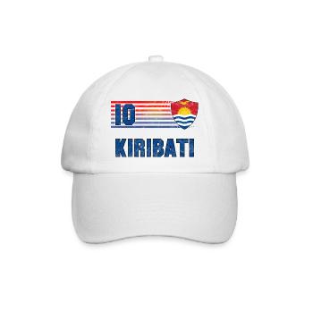 Kiribati Fußball Mannschaft - Baseballkappe - Weiß/Weiß - Vorne