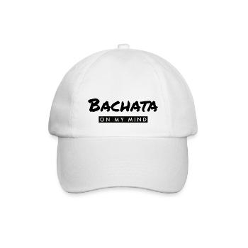 Bachata on my Mind schwarz - Baseballkappe - Weiß/Weiß - Vorne