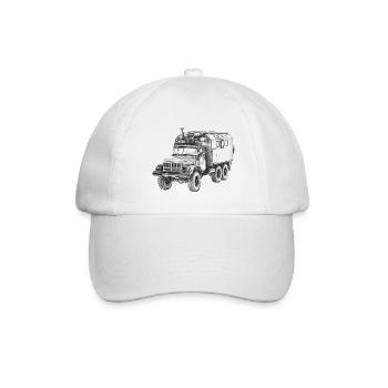 ZIL 131 Russischer Militär-LKW der NVA - Baseballkappe - Weiß/Weiß - Vorne