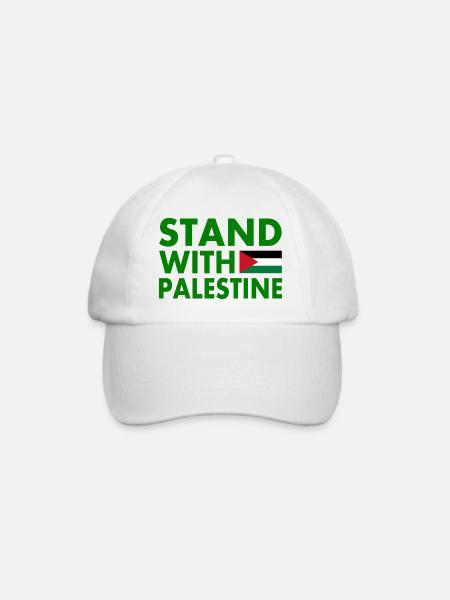 Stand with palestine - Baseballkappe - Weiß/Weiß