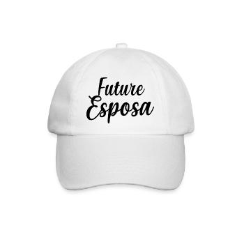 Zukünftige Esposa Verlobung Brautdusche Hochzeit - Baseballkappe - Weiß/Weiß - Vorne