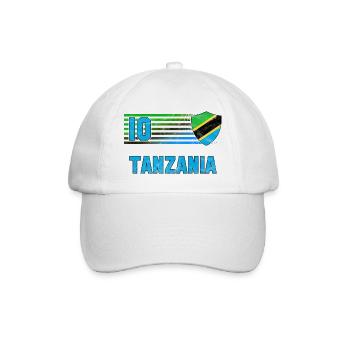 Tansania Fußball Mannschaft - Baseballkappe - Weiß/Weiß - Vorne