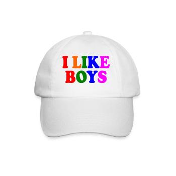 I like boys - Baseballkappe - Weiß/Weiß - Vorne