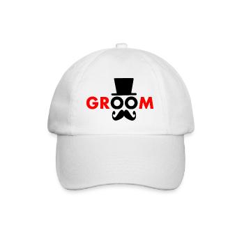 Groom - Baseballkappe - Weiß/Weiß - Vorne