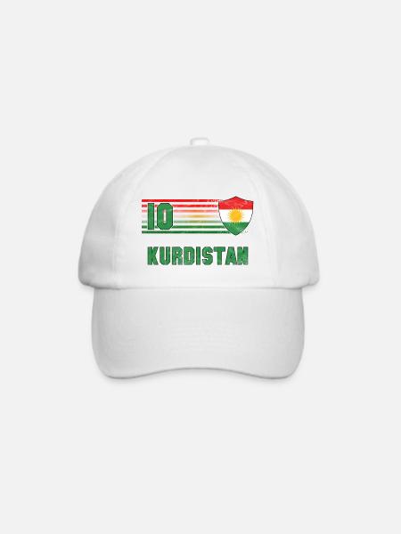 Kurdistan Fußball Mannschaft - Baseballkappe - Weiß/Weiß
