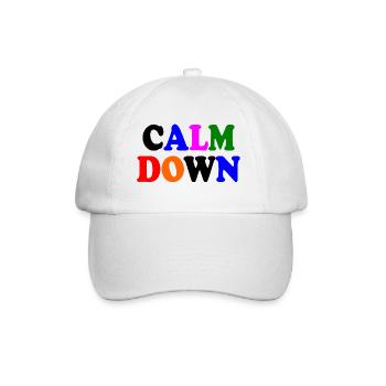 Calm down - Baseballkappe - Weiß/Weiß - Vorne