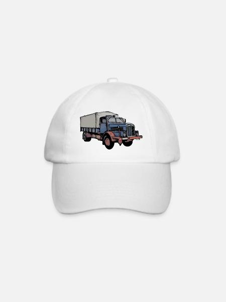LKW H6 in Farbe - Baseballkappe - Weiß/Weiß