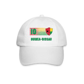 Guinea-Bissau Fußball Mannschaft - Baseballkappe - Weiß/Weiß - Vorne