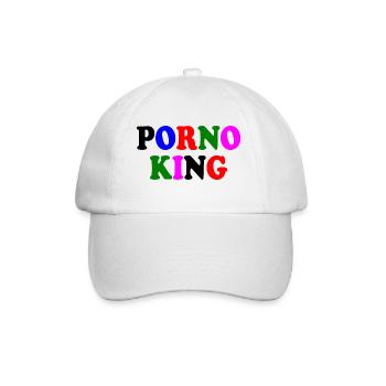 Porno king - Baseballkappe - Weiß/Weiß - Vorne