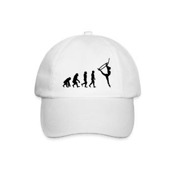 Luft Reifen Lyra Seide Zirkus Akrobatik Evolution - Baseballkappe - Weiß/Weiß - Vorne