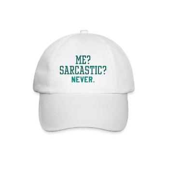 Ich sarkastisch nie - Baseballkappe - Weiß/Weiß - Vorne