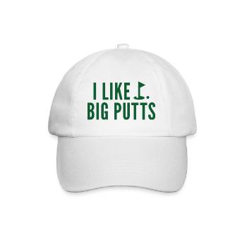 Ich mag große Putts - Baseballkappe - Weiß/Weiß - Vorne