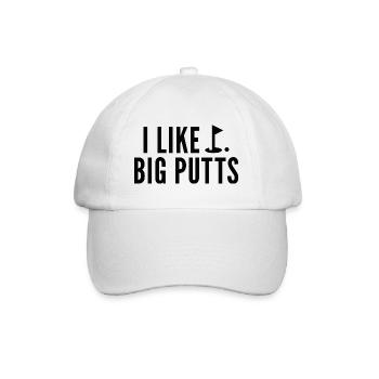 Ich mag große Putts - Baseballkappe - Weiß/Weiß - Vorne