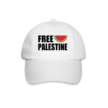 Free palestine - Baseballkappe - Weiß/Weiß - Vorne