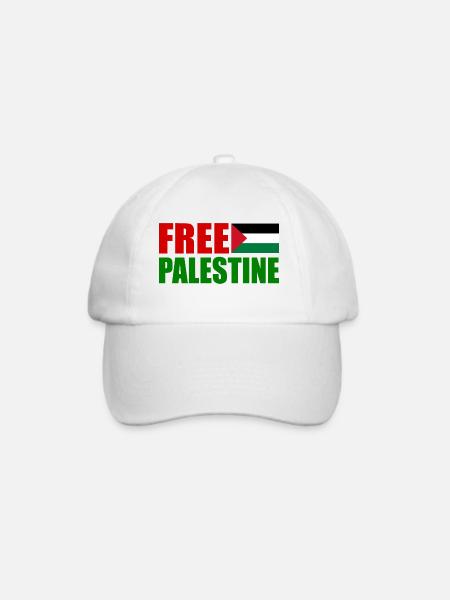 Free palestine - Baseballkappe - Weiß/Weiß
