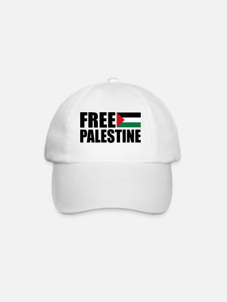 Free palestine - Baseballkappe - Weiß/Weiß
