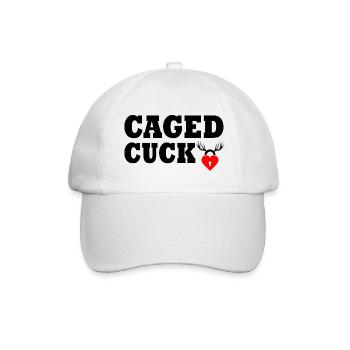 Cuckold caged cuck - Baseballkappe - Weiß/Weiß - Vorne