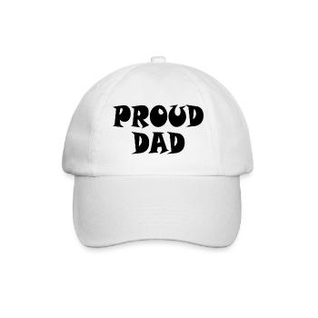 Proud dad - Baseballkappe - Weiß/Weiß - Vorne