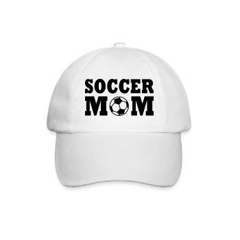 Soccer mom - Baseballkappe - Weiß/Weiß - Vorne