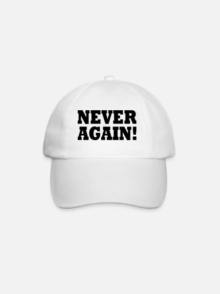 Never again - Baseballkappe - Weiß/Weiß