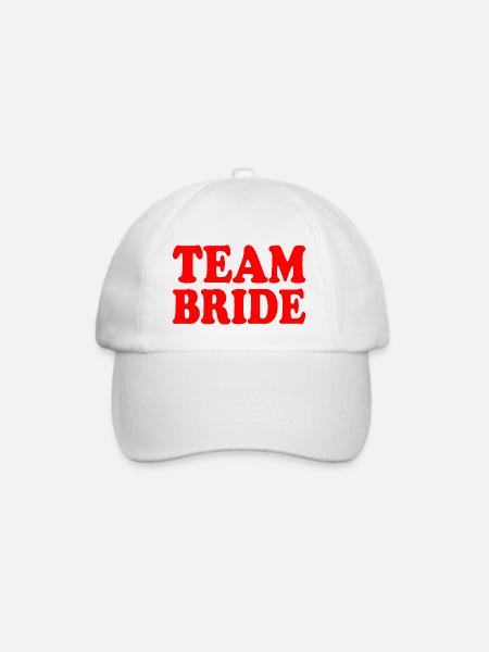 Team bride - Baseballkappe - Weiß/Weiß