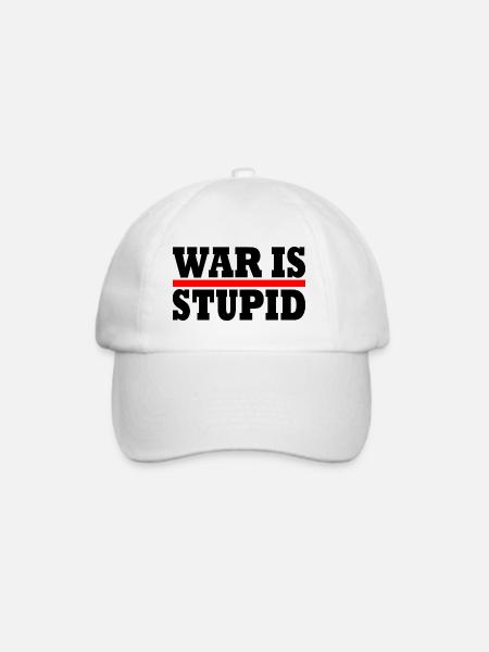 War is stupid - Baseballkappe - Weiß/Weiß