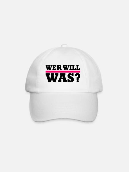 Wer will was - Baseballkappe - Weiß/Weiß